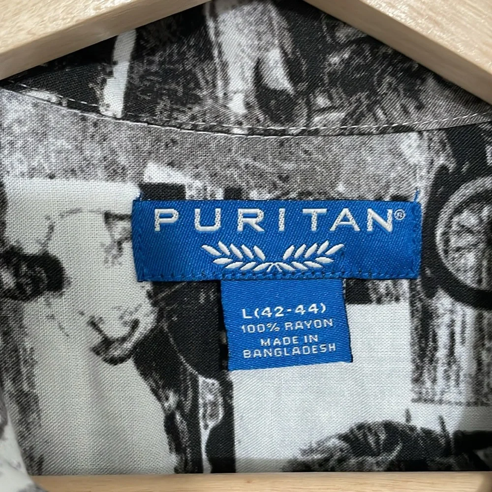 Puritan Motorcycle Short Sleeve Button Down Shirt - Picture 4 of 9